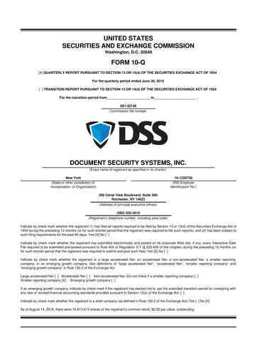 Vorschaubild DSS, Inc. (Document Security Systems) 10-Q Quartalsbericht 2018 