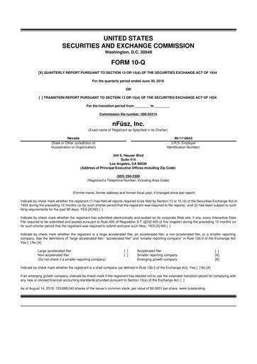 Vorschaubild TON Strategy Co. 10-Q Quartalsbericht 2018 