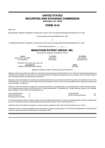 Thumbnail MARA Holdings
 10-Q Quarterly Report FY2018 