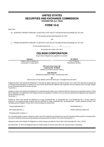 Vorschaubild Imunon 10-Q Quartalsbericht 2018 