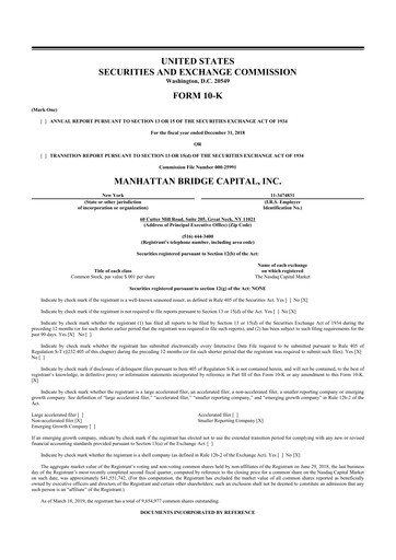 Thumbnail Manhattan Bridge Capital
 10-K Annual Report 2018