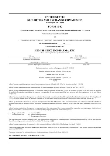 Thumbnail AIM ImmunoTech
 10-K Annual Report 2018