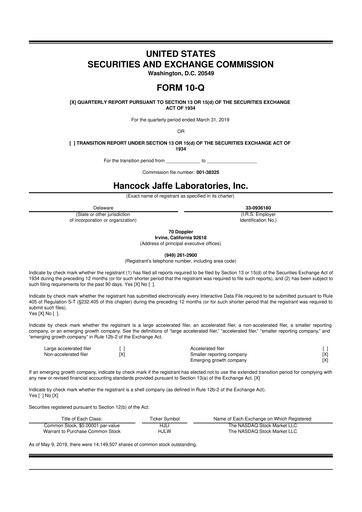 Miniature enVVeno Medical Corporation 10-Q Rapport trimestriel 2019 