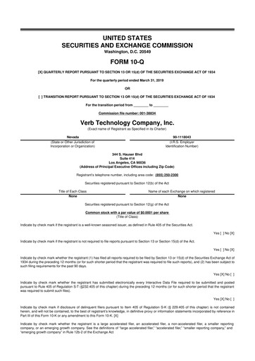 Vorschaubild TON Strategy Co. 10-Q Quartalsbericht 2019 