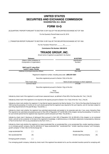 Thumbnail Scienture Holdings 10-Q Quarterly Report FY2019 
