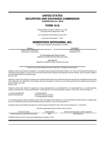 Thumbnail AIM ImmunoTech
 10-Q Quarterly Report FY2019 