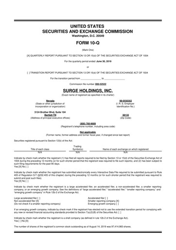 Vorschaubild SurgePays 10-Q Quartalsbericht 2019 