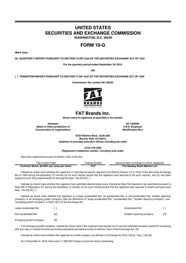 Thumbnail FAT Brands 10-Q Quarterly Report FY2019 