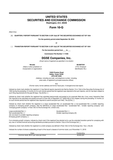 Vorschaubild Envela Corporation 10-Q Quartalsbericht 2019 