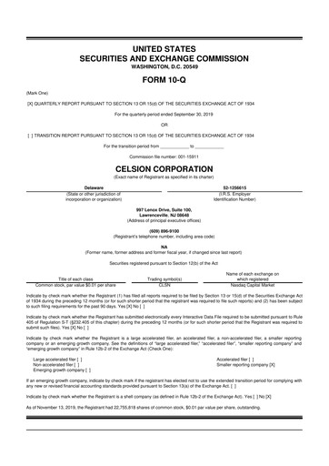 Vorschaubild Imunon 10-Q Quartalsbericht 2019 