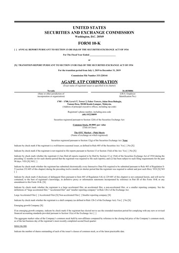 Thumbnail Agape ATP 10-K Annual Report 2019