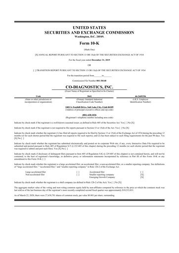 Thumbnail Co-Diagnostics
 10-K Annual Report 2019