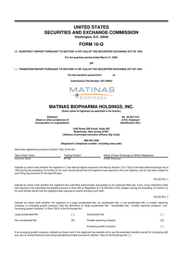Thumbnail Matinas BioPharma 10-Q Quarterly Report FY2020 