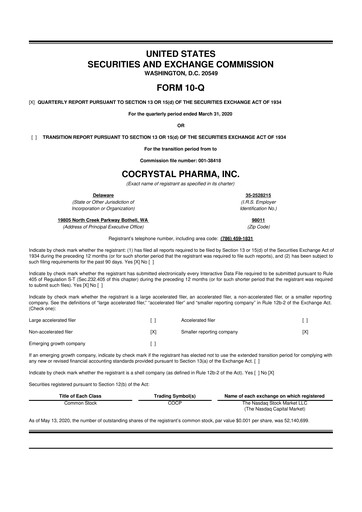 Thumbnail Cocrystal Pharma
 10-Q Quarterly Report FY2020 