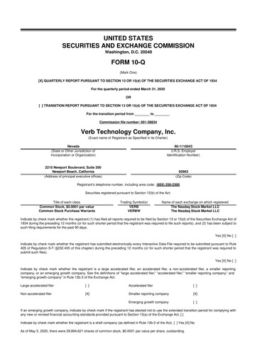 Vorschaubild TON Strategy Co. 10-Q Quartalsbericht 2020 