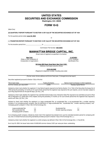 Thumbnail Manhattan Bridge Capital
 10-Q Quarterly Report FY 