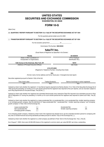 Thumbnail fuboTV 10-Q Quarterly Report FY2020 