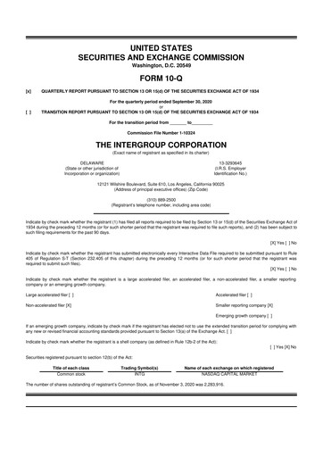 Thumbnail The InterGroup Corporation 10-Q Quarterly Report FY2021 