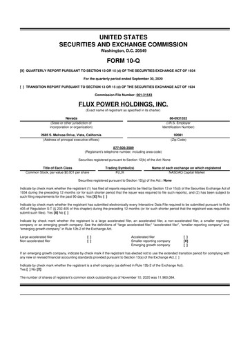 Thumbnail Flux Power 10-Q Quarterly Report FY2021 