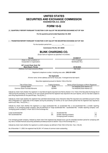 Thumbnail Blink Charging
 10-Q Quarterly Report FY2020 