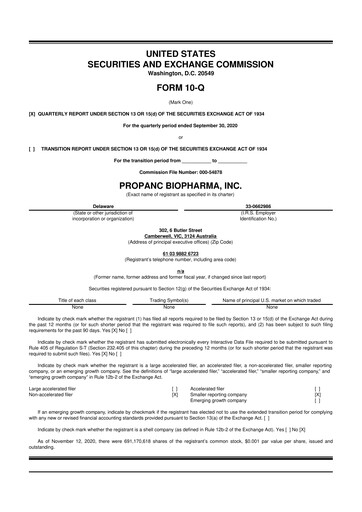 Thumbnail Propanc Biopharma 10-Q Quarterly Report FY2021 