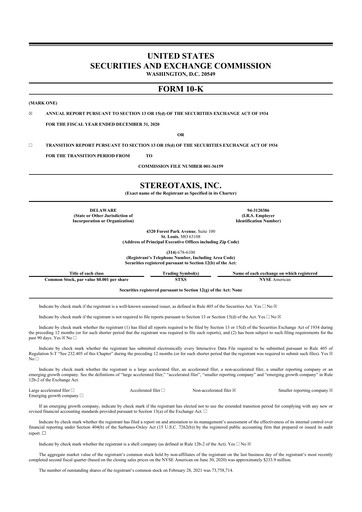 Thumbnail Stereotaxis 10-K Annual Report 2020