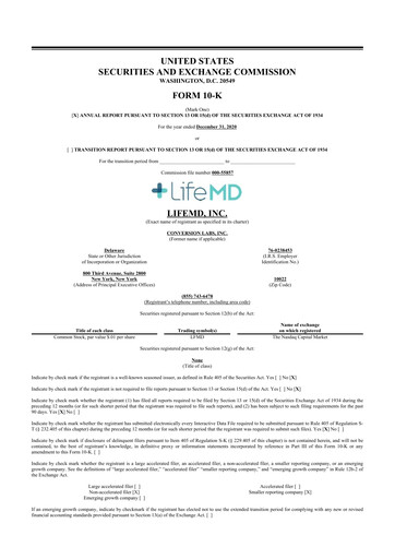Thumbnail LifeMD 10-K Annual Report 2020