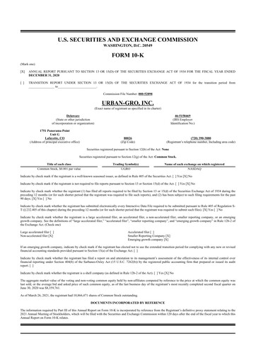 Vorschaubild Urban-gro
 10-K Jahresbericht 2020