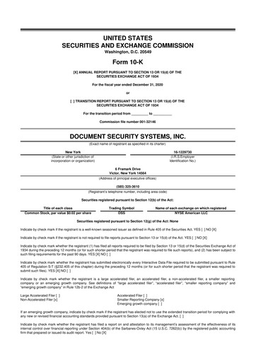 Vorschaubild DSS, Inc. (Document Security Systems) 10-K Jahresbericht 2020