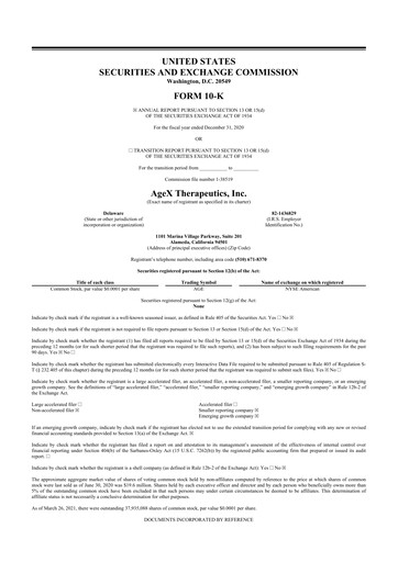 Vorschaubild Serina Therapeutics 10-K Jahresbericht 2020