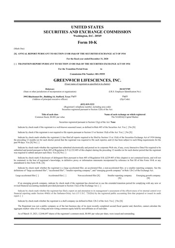 Thumbnail Greenwich LifeSciences 10-K Annual Report 2020
