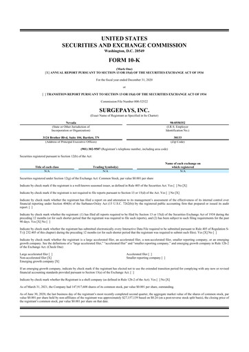 Thumbnail SurgePays 10-K Annual Report 2020