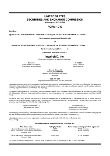 Thumbnail InspireMD 10-Q Quarterly Report FY2021 