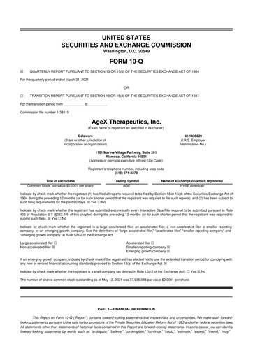 Thumbnail Serina Therapeutics 10-Q Quarterly Report FY2021 
