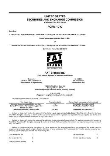 Thumbnail FAT Brands 10-Q Quarterly Report FY2021 