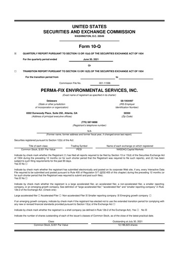 Thumbnail Perma-Fix Environmental Services 10-Q Quarterly Report FY2021 