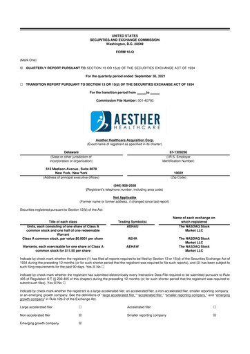 Vorschaubild Ocean Biomedical 10-Q Quartalsbericht 2021 