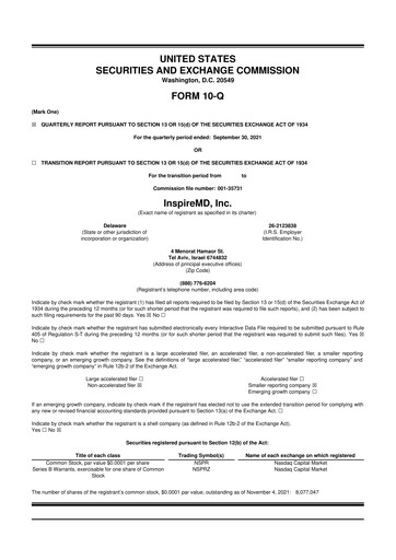 Thumbnail InspireMD 10-Q Quarterly Report FY2021 