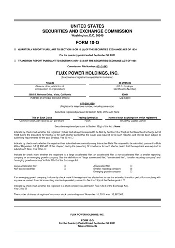 Thumbnail Flux Power 10-Q Quarterly Report FY2022 