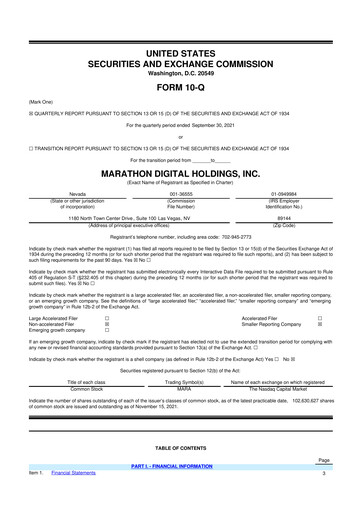 Thumbnail MARA Holdings
 10-Q Quarterly Report FY2021 