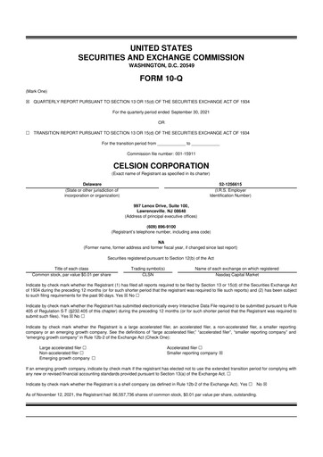 Vorschaubild Imunon 10-Q Quartalsbericht 2021 