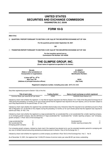 Thumbnail The Glimpse Group 10-Q Quarterly Report FY2022 