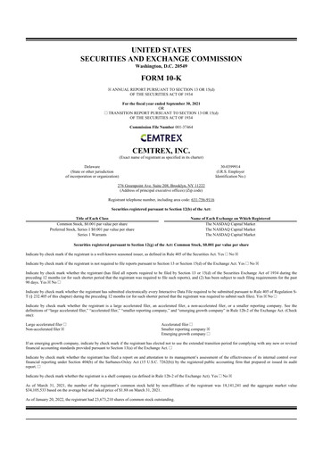 Thumbnail Cemtrex 10-K Annual Report 2021