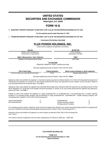 Thumbnail Flux Power 10-Q Quarterly Report FY2022 