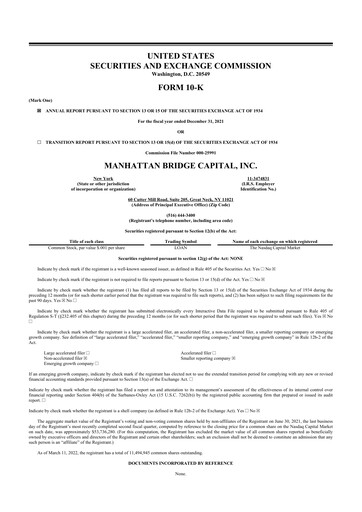 Thumbnail Manhattan Bridge Capital
 10-K Annual Report 2021