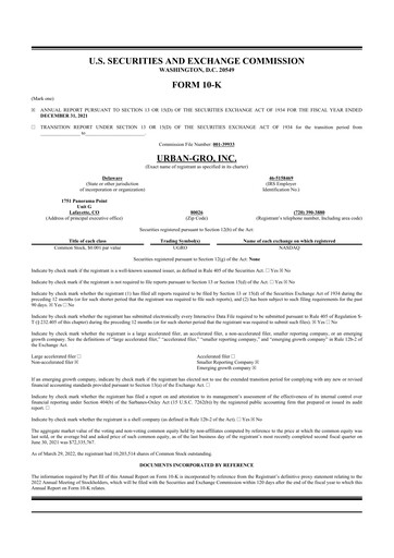 Vorschaubild Urban-gro
 10-K Jahresbericht 2021