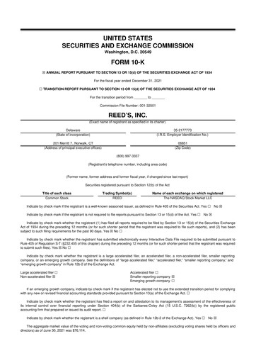 Miniature Reed's, Inc. 10-K Rapport annuel 2021