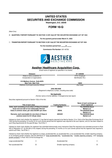 Vorschaubild Ocean Biomedical 10-Q Quartalsbericht 2022 