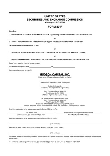 Miniature Freight Technologies, Inc. 20-F Rapport annuel 2021