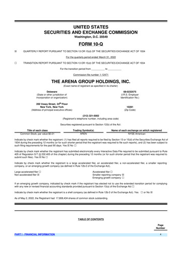 Thumbnail The Arena Group 10-Q Quarterly Report FY2022 